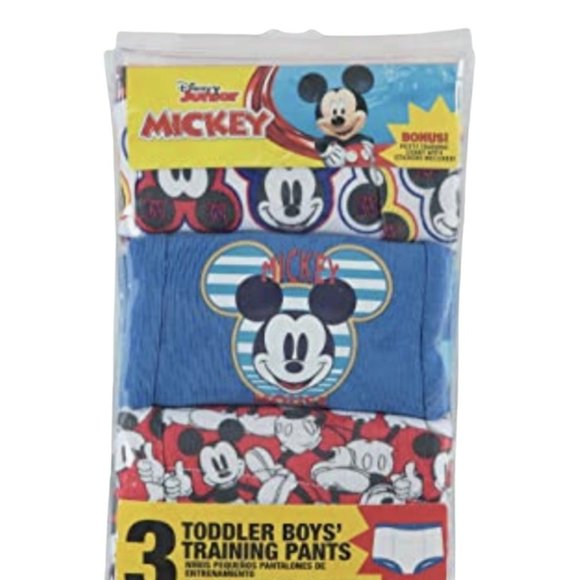Disney Bottoms Nwt Disney Mickey Mouse Boys Kids 3pack Training Pants Chart Set Training 2t